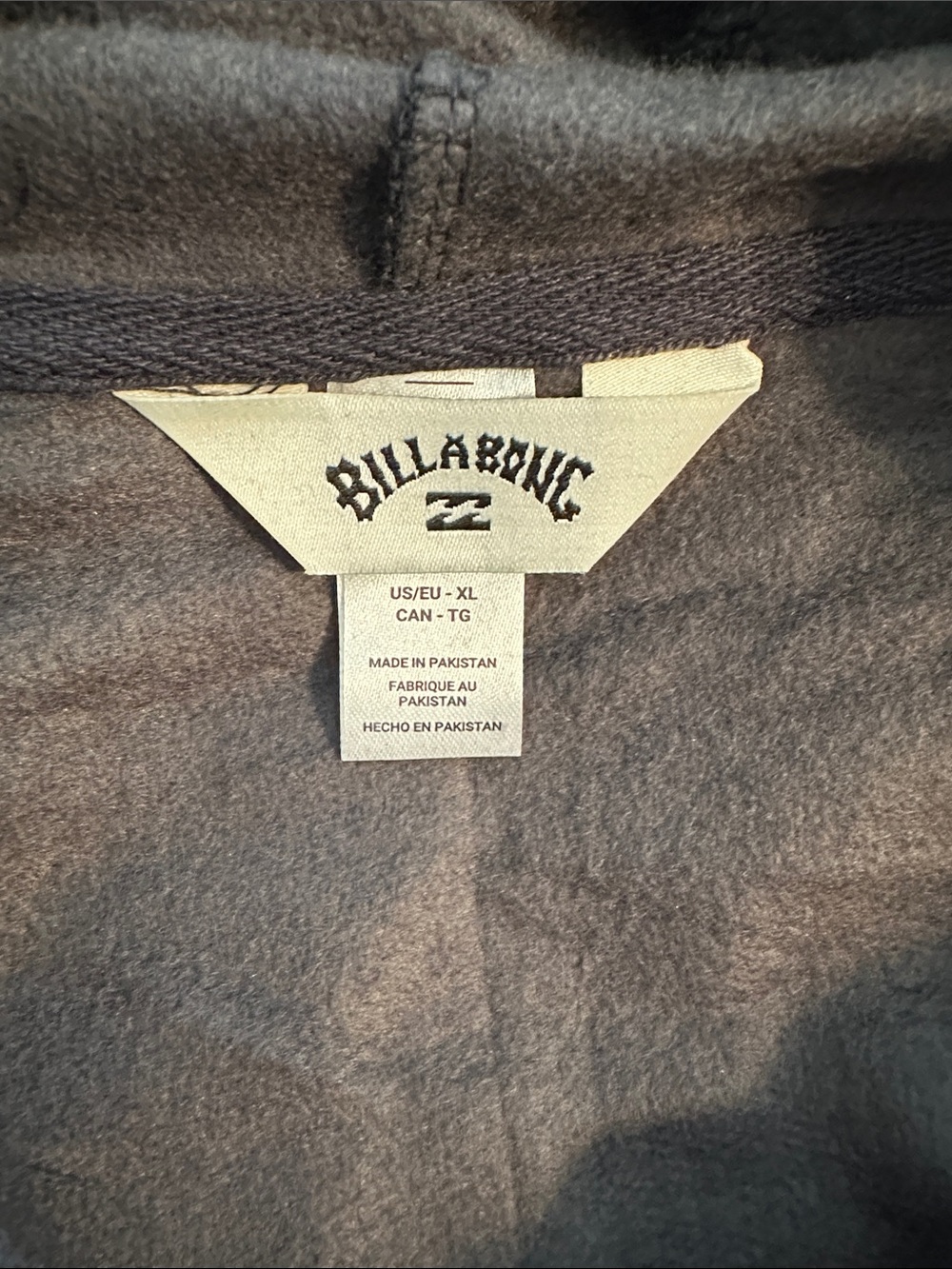 Billabong Black Hoodie with Retro Sun Floral Graphic - Picture 4 of 4